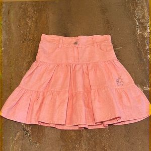Miss Blumarine skirt girls sz 6 pink linen *NWT*